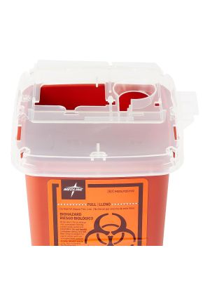 Medline Phlebotomy Sharps Container, Red