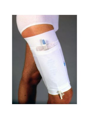 Upper Leg Bag Holder Urocare® Large, Upper 24 Inch Lower 19.25 Inch, Fabric , White